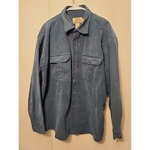 Cabela"s Deerskin Soft Chamois Outdoor Long Sleeve Button Up Shirt 2XL  Tall